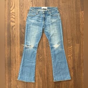 Y2K PAPER DENIM & CLOTH Distressed Flare Jeans
